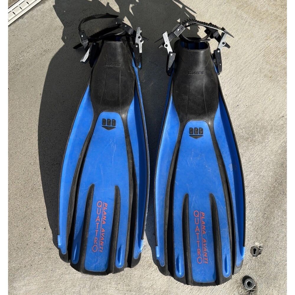Mares Plana Avanti Quattro SCUBA Diving Fins Blue Size Regular